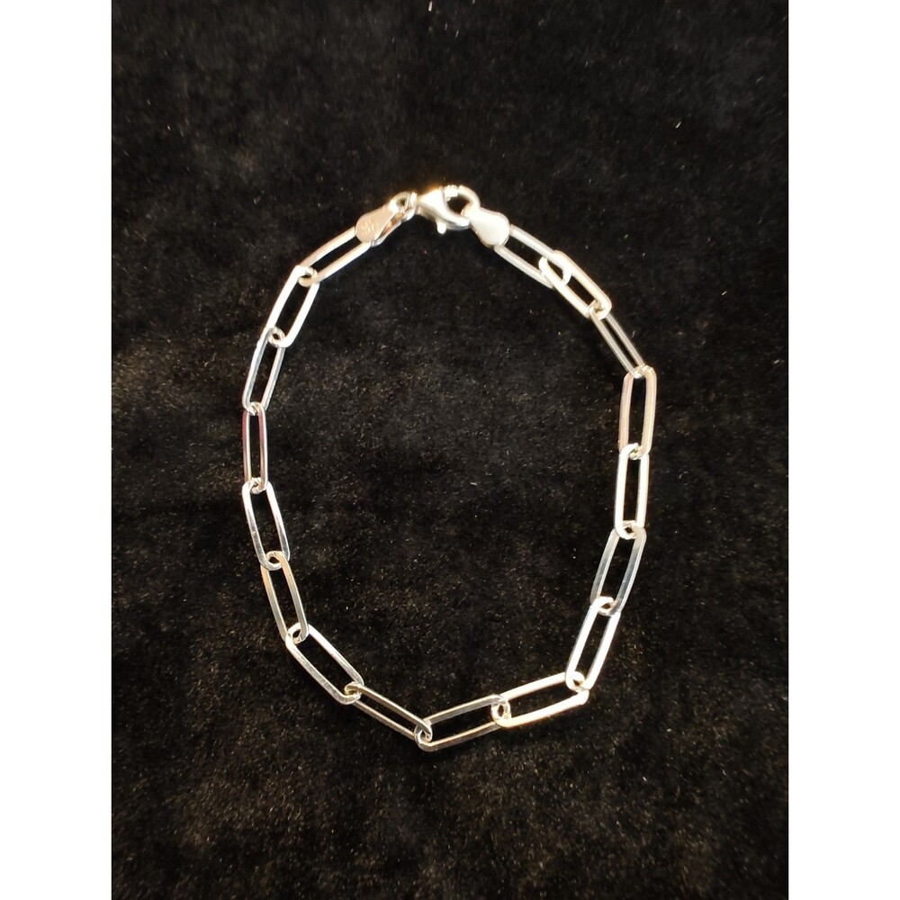 Dainty Bracelet Silver Marked 925 Italy Paper Clip Link Adorable Signed Dyadema
